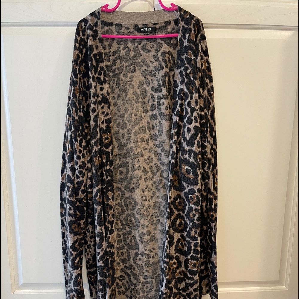 Leopard long cardigan